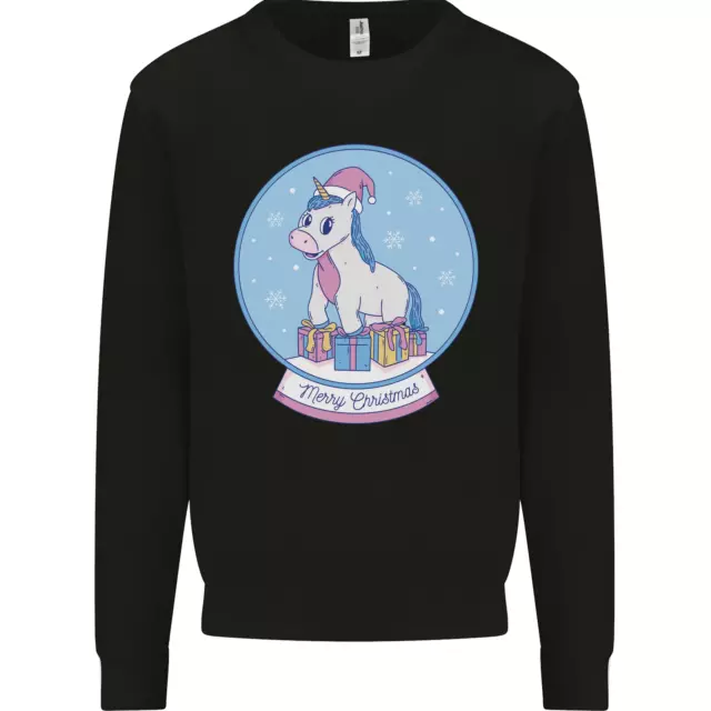 Natale Unicorn Neve Globe Bambini Felpa Maglione