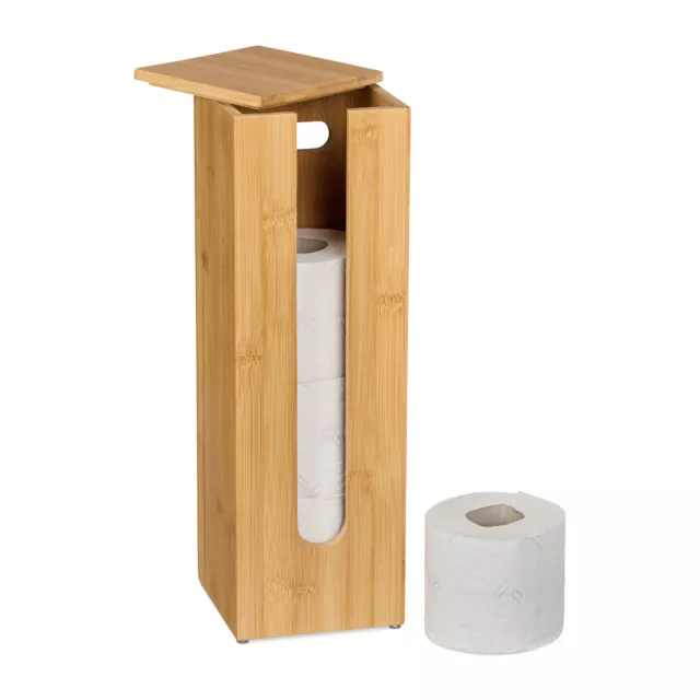 Porte-papier toilette Support autonome toilettes Rangement WC Réserve à rouleaux