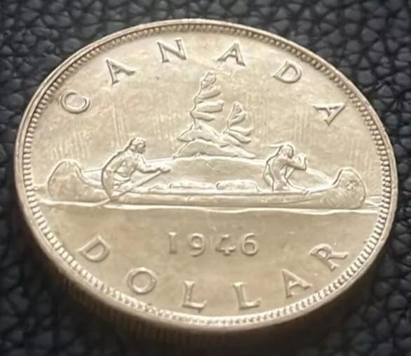 1946 Canada Silver dollar $1.00 King George VI  KM#37