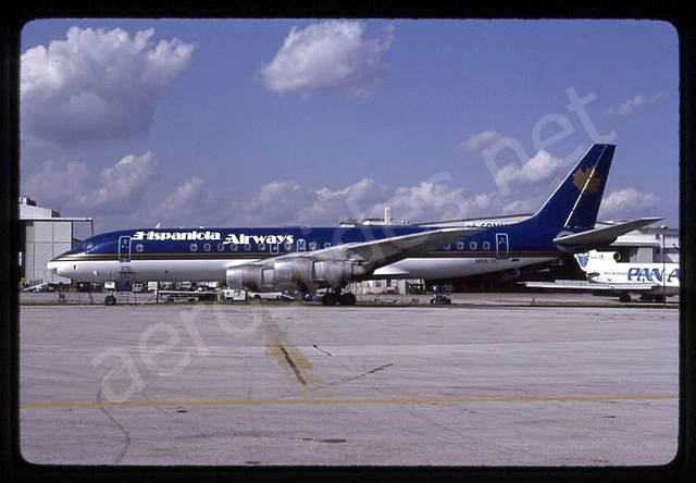 Hispaniola Airways Douglas DC-8-55 Mar 92 Kodachrome Slide/Dia A3