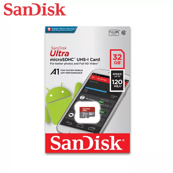 NEW SanDisk 32GB Ultra Micro SDHC A1 UHS-I C10 TF Memory Card for Phone & Tablet