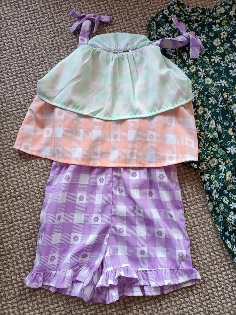 Girls Dress Bundle Age 6-7 Years Floral Short and Long Sleeve Playsuit 6