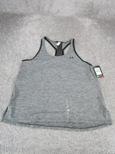 Under Armour Tank Top Womens Large Gray Gym Training NEW