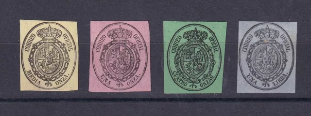 ESPAÑA 1855 Edifil 35-38  Escudo de España .Nuevo  MH Cat 35€