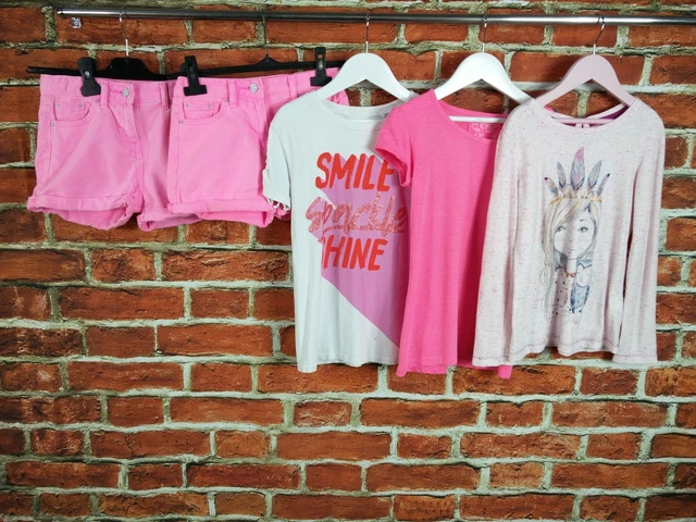 T-Shirt Pantaloncini Bambina Età 8-9 Anni Next Matalan Ecc Rosa Set Estivo 134Cm