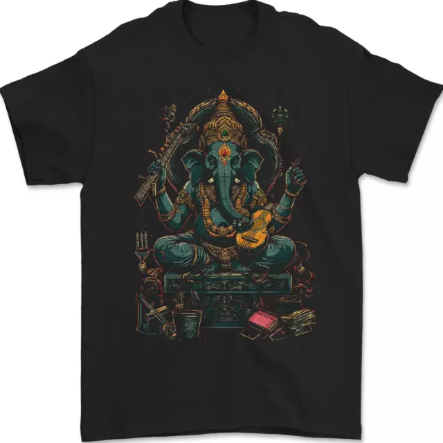 Ganesha Hindu God Ganapati Elephant Mens T-Shirt 100% Cotton