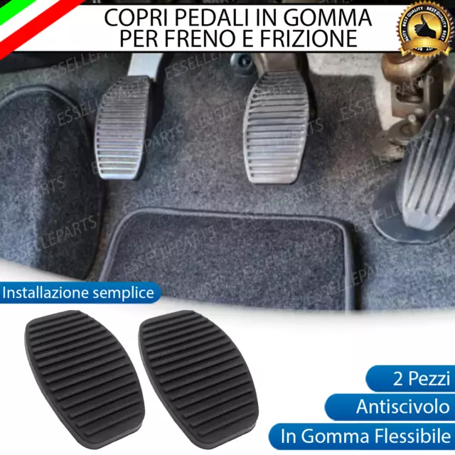 2 Copripedali Copri Pedali Pedaliera In Gomma Frizione Freno Per Fiat Punto Mk1