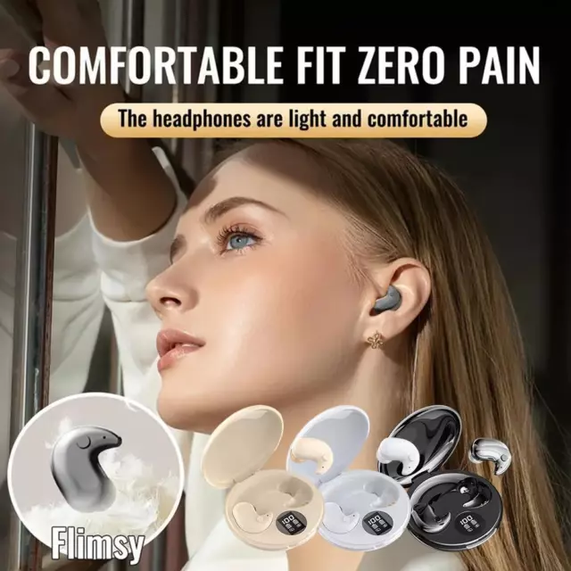 NOISE CANCELING SLEEP Headphones 2024 New Invisible Comfortable Wireless Stereo∑ EUR 9,10