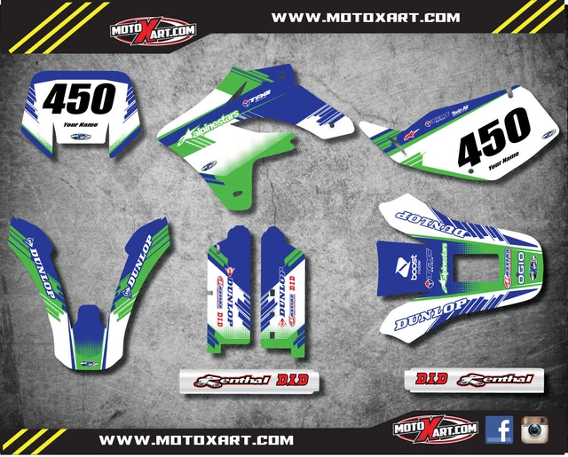 Kawasaki KLX 250 2005 - 2007 Full custom sticker kit SUBSTANCE style decals
