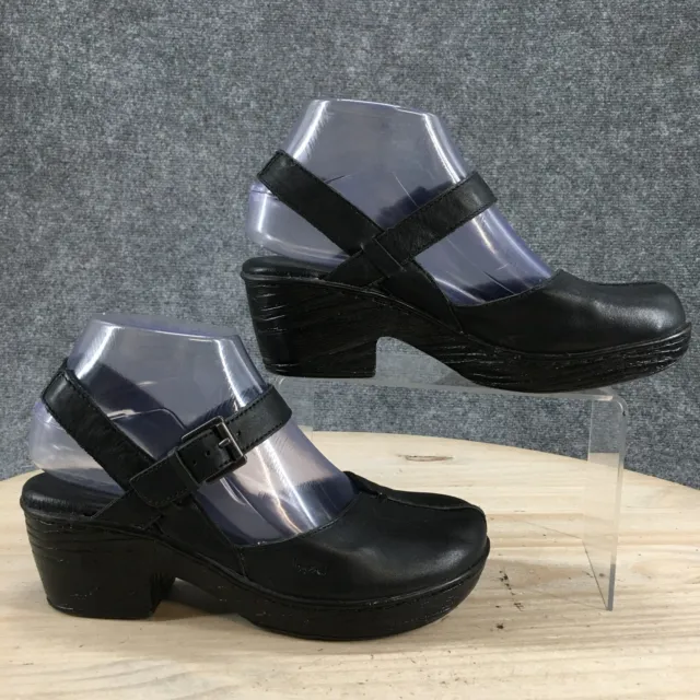 BOC Born Concept Shoes Womens 6 M Barbuda Ankle Straps Black Leather Z22603