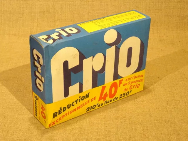 ANCIEN PAQUET DE lessive Crio promo 2 paquets épicerie ancienne