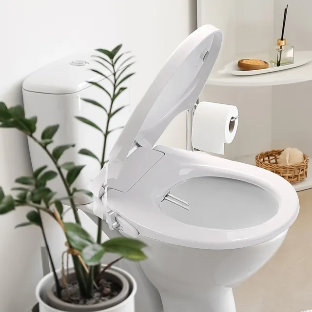 Non Electric Bidet Toilet Seat W/ Cover Bathroom Spray Water Wash