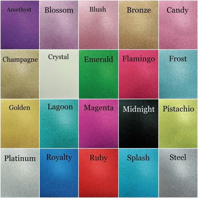 Kaisercraft Scrapbook Glitter Cardstock 12x12 - 20 Colours - 300gsm Ninis Things