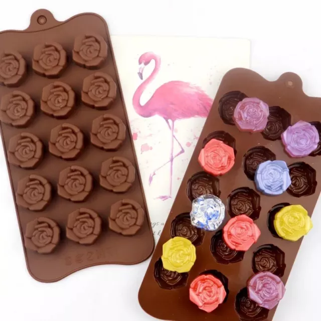 3D Flower Rose Silicone Mould Cake Decorating Chocolate Baking Mold Wax Melts