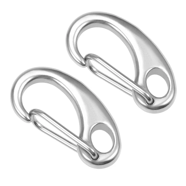 Crochet mousqueton,304 Acier Inox Ressort Mousqueton Clip 30mm/1.18" 2Pcs