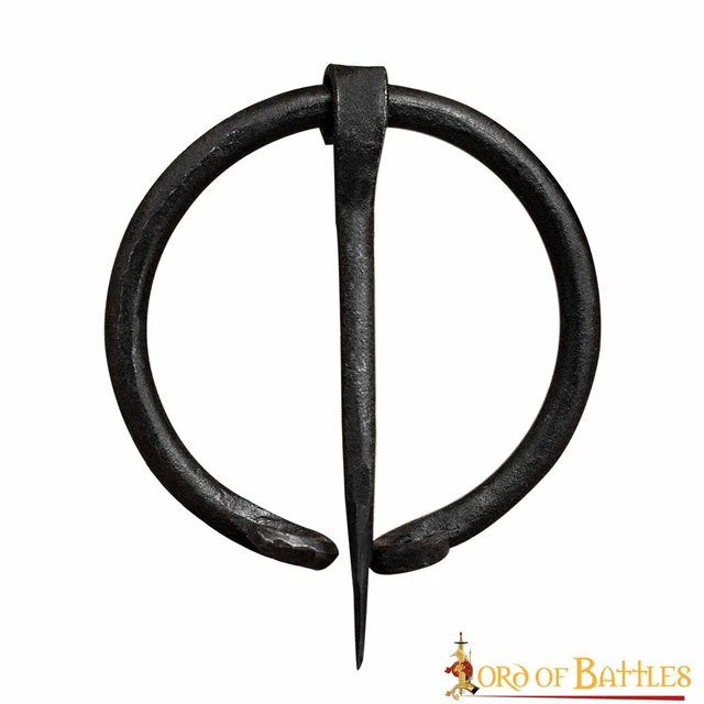Iron Cloak Pin Medieval Viking Penannular Fibula Hand Forged