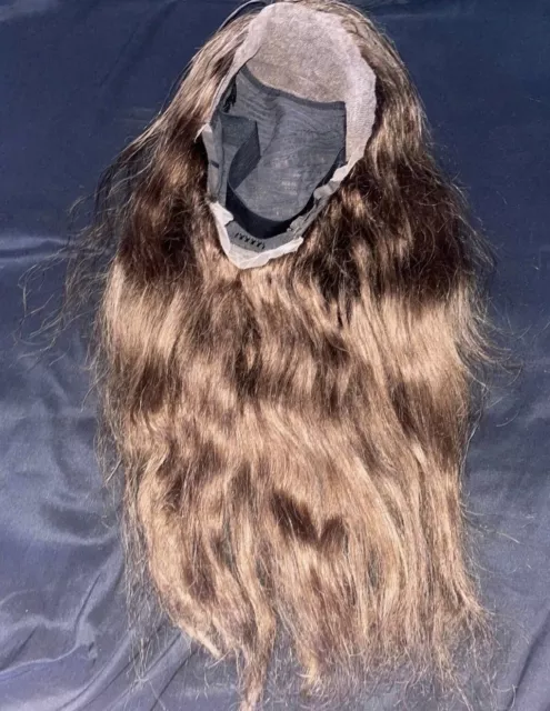 Used 22 inch Light Brown Human Hair Wig