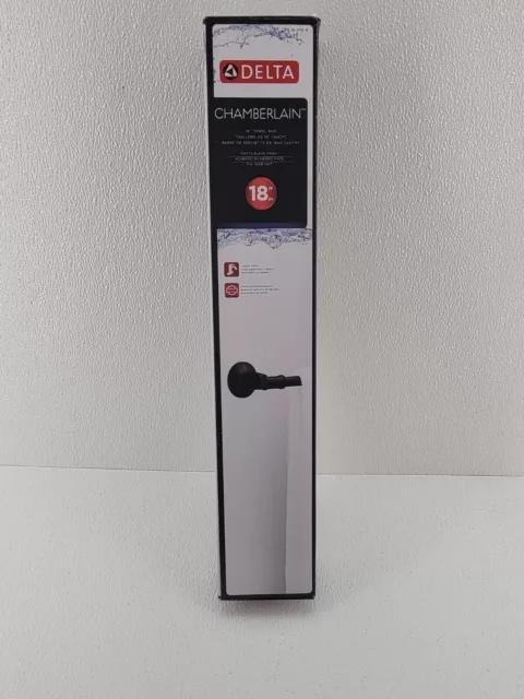 Chamberlain 18 in. Wall Mount Towel Bar in Matte Black