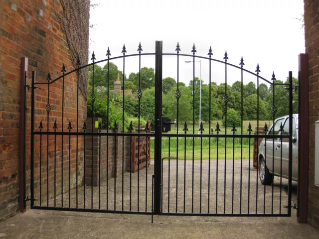 Heavy Duty Wrought Iron / metal steel Driveway Gates - Stafford - Made to order