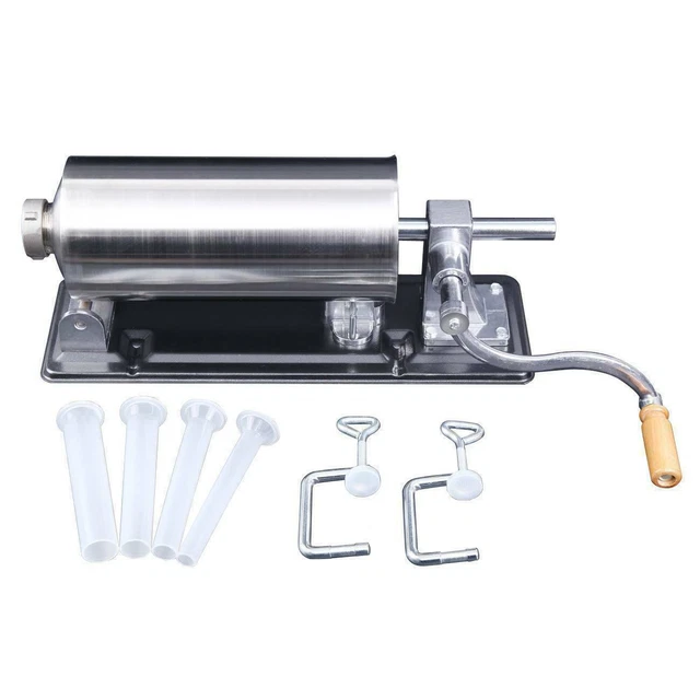 Stainless Steel Horizontal Sausage Stuffer 3L Maker Meat Filler Commercial New