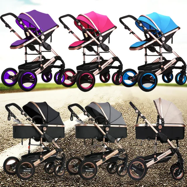 9 In 1 Baby Toddler Pram Stroller Jogger Aluminium With Bassinet Kids Pushchair