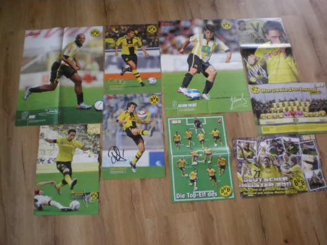 9 x Borussia Dortmund POSTER Dede, Kehl, Barrios, Rosicky, Valdez, Meister 2011