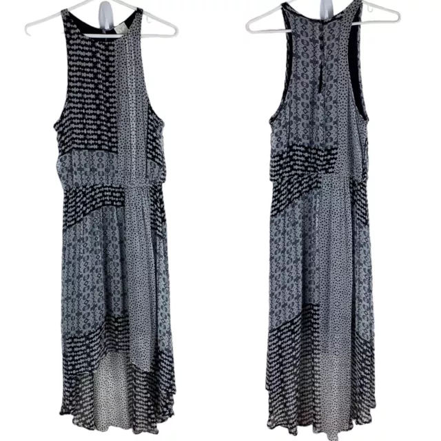 Ella Moss Midi Dress Longer Length Sleeveless Women’s Size M Black White