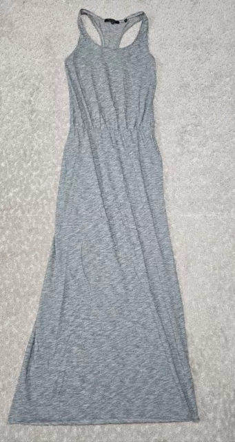 Bella Luxx Maxi Dress Womens SIZE M Gray Racerback Tank Lightweight Casual