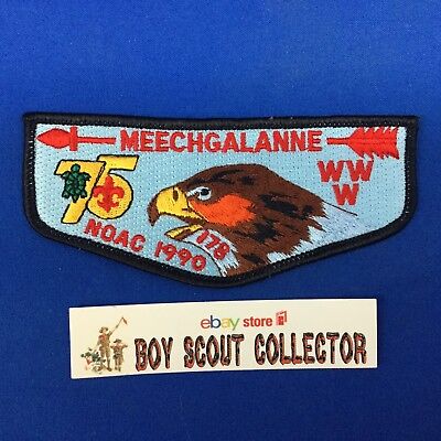 Boy Scout Meechgalanne Lodge 178 S13 1990 Order Of The Arrow Pocket Flap Patch