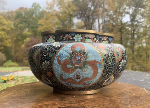 Late 19th/ Early 20th Century/ Late Qing Era Chinese Cloisonné - Chinese Dragon