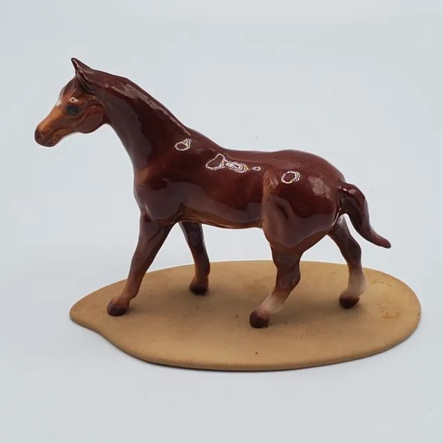 Hagen Renaker Porcelain Miniature Chestnut Quarter Horse Pony Vintage RETIRED