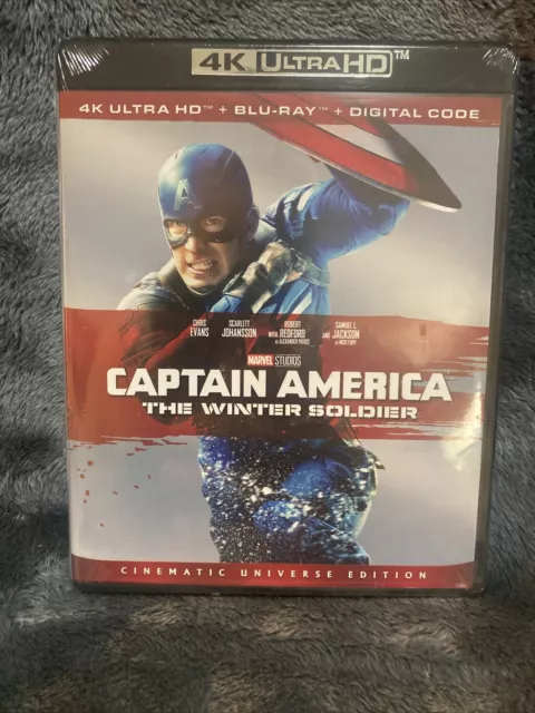 Captain America: The Winter Soldier (4K Ultra HD + Blu-Ray + Digital, 2014) New