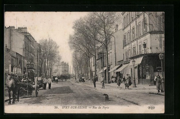CPA Ivry-sur-Seine, Rue de Paris 1916