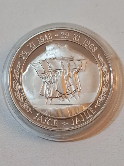 1968 20 Dinar Silver Coin Rare NM