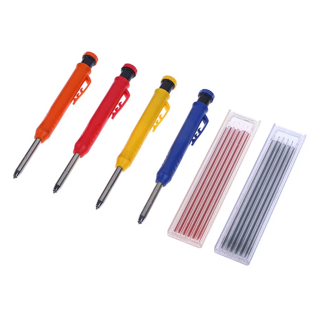 Carpenter Pencil Built-in Sharpener Construction Line Drawing Marker Supplie_