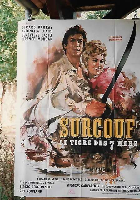 "Surcouf Le Tigre des 7 Mers" G. Barray, A. Lualdi...1966 - 120x160 - TTB