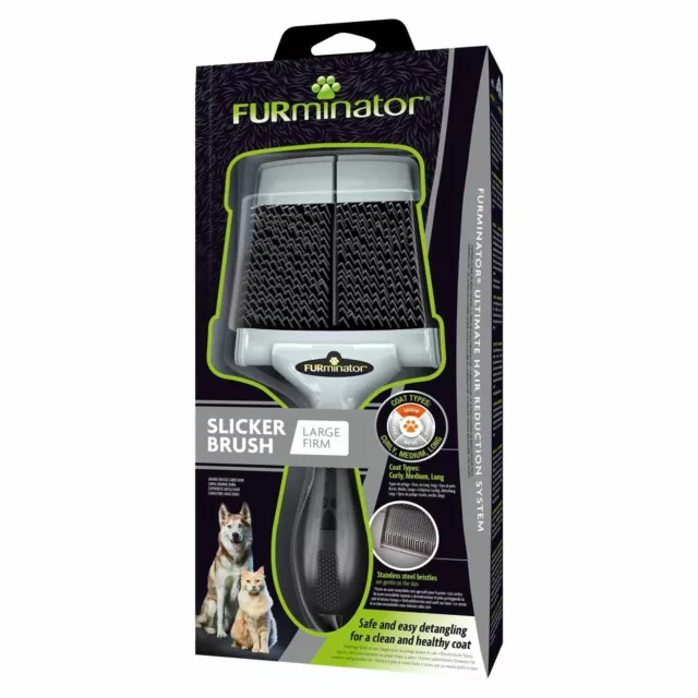 FURminator Firm Slicker Brush - Cat & Dog