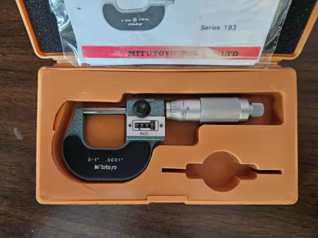 Mitutoyo 193-211 0" - 1"  .0001"  Micrometer