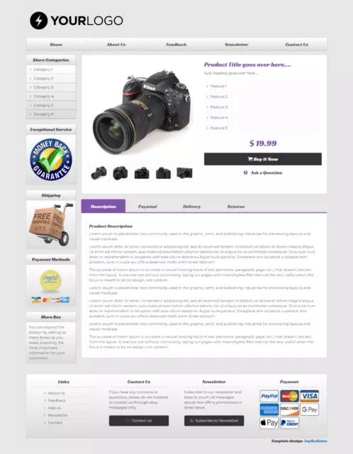 Template Ebay Listing Auction Design Responsive 2024 Professional Compliant Html 2