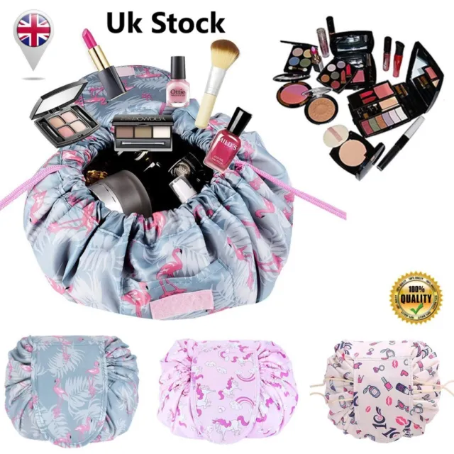 Portable Storage Travel Pouch Drawstring Magic Cosmetic Makeup Bag UK