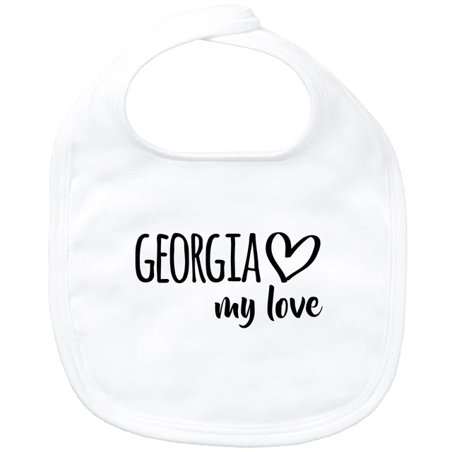 Bavaglino bambino Georgia my love idea regalo souvenir compleanno collo di Natale