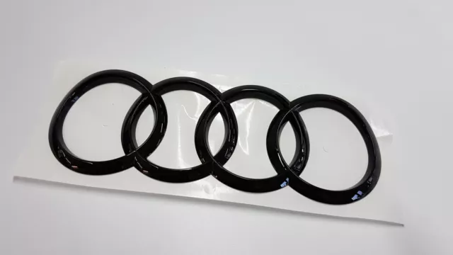 Original Audi Zeichen Kühlergrill Ringe Black Edition Emblem Blackline Logo  schwarz