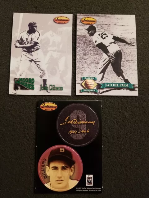1993 Ted Williams Gibson Satchell Baseball Cards