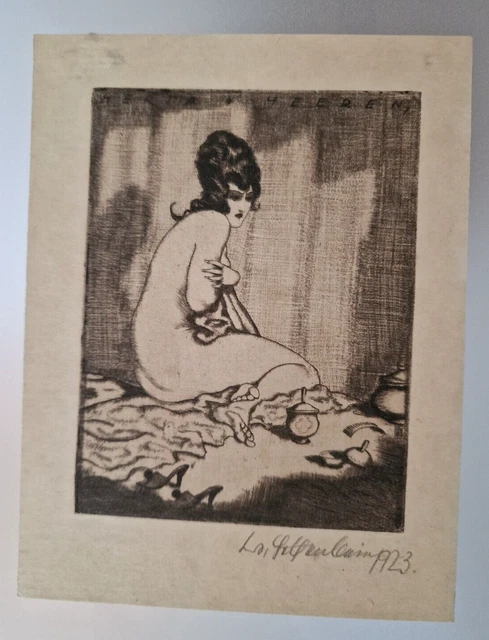 HELFENBEIN WALTER. EX LIBRIS. 1923 RAD (C3) 120 X 93 mm. SIGN