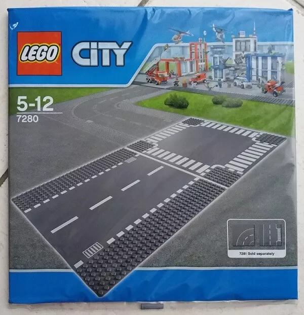 Lego Set Routes Droites, Virages, Intersection-T, Carrefour Grise