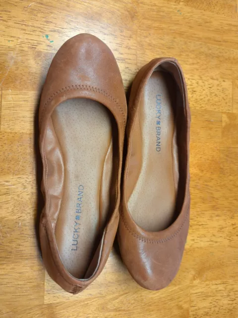 Lucky Brand Tan  Leather Ballet Flat Women's Size 6.5