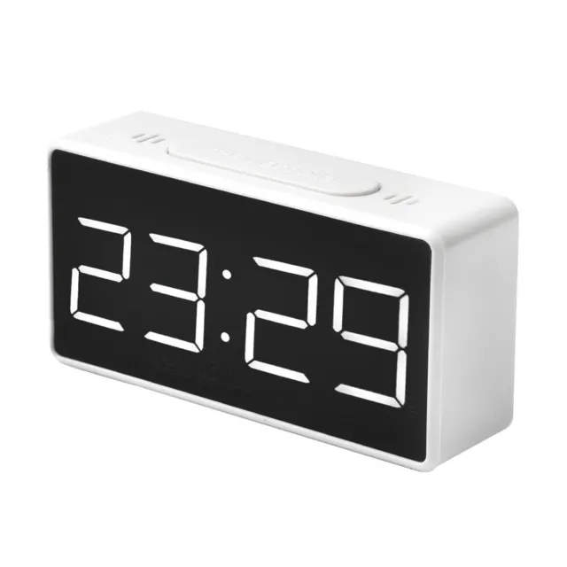 USB/Batterie Numérique LED Snooze Chevet Alarme Horloge Affichage Miroir