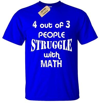 Bambini Ragazzi 4 fuori 3 Persone Struggle con Matematica Divertenti T-Shirt