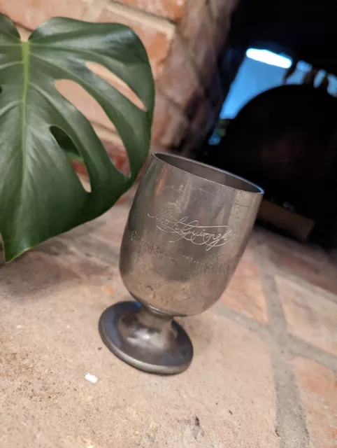 Guinness English Pewter Goblet Signed Arth Guinness Vintage Rare Watney EA