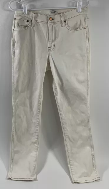 J Crew High Rise Off White 9” Vintage Straight Jeans Capsule Neutral Women’s 28T